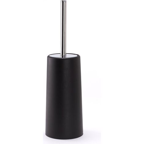 Brosse de WC - Manche en Acier Inoxydable - Design Compact - Ø36 cm - Couleur Noir - Accessoire Pratique pour Salle de Bain - Stockage Facile - Nettoyage Efficace et Design Élégant (1/3)