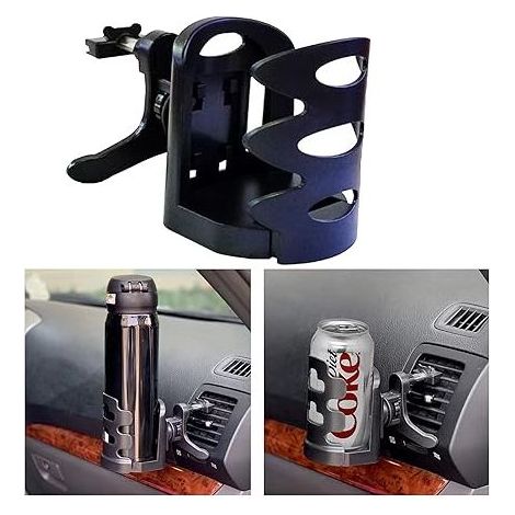 Porte-gobelets pour Auto Bouteille Amovible et Universel avec Support Réglable pour Grille D'aération de Voiture, Tasse de Café de Thermos de Boisson pour la Taille Différente de Bouteille d'ea (1/3)