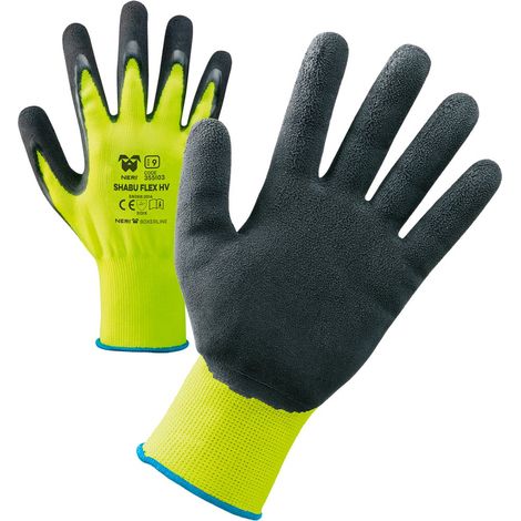 Guanti di protezione Neri Shabu Flex HV - 8 (M) - Black / Yellow