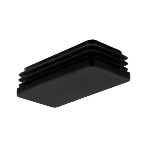 Schwarze rechteckige innere Endkappe - 40x20mm - 25 Stück (1/5)