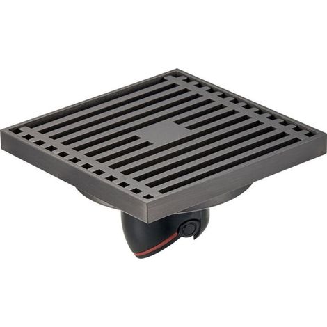 10x10cm Square Floor Drain for Bathroom and Shower, Waste Trap, Grate, Waste Strainer, Single-Use Straight Magnetic Floor Drain (1/3)
