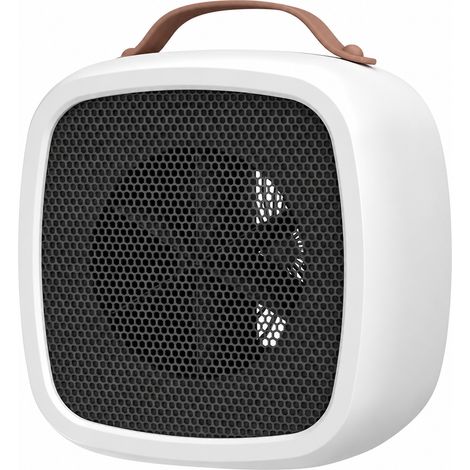 Mini radiateur soufflant électrique carré 500W blanc blanc réf 7503 19,7 × 10,9 × 21,2 cm 400 g – Livraison gratuite