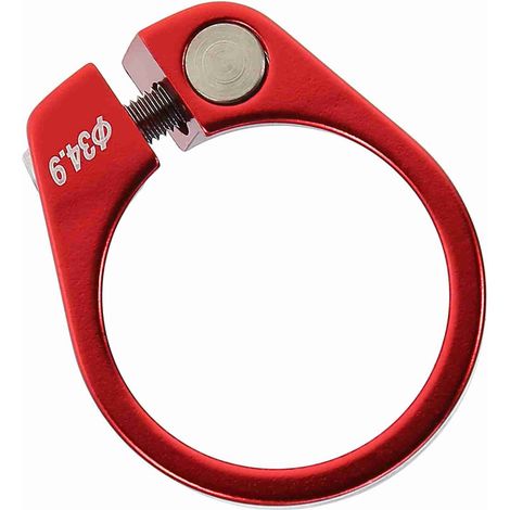 Collier selle vélo 34.9mm - Pince alu rouge pour tube de selle VTT (1/5)