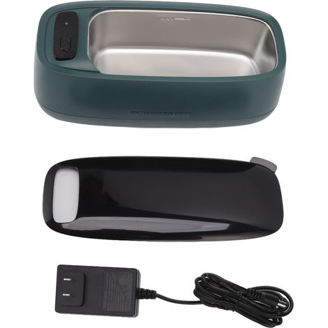 Nettoyeur ultrasonique portable 400ml pour bijoux, lunettes, montres – Machine de nettoyage compacte 100-240V, prise US (1/5)