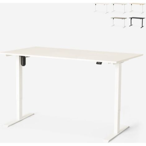 Bureau assis-debout électrique réglable en hauteur 160x80 Standwalk - Blanc