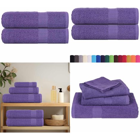 Duschtücher FROGN 2 Stk. Lila 70x140 cm 360 g/m² - Duschhandtuch 70x140 cm - Duschhandtuch 360 g/m² (1/5)