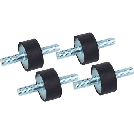 Supports antivibratoires, 30 x 15, supports antivibratoires M8 x 23, amortisseur pour pompe de compresseur d'air avec vis en caoutchouc (1/4)