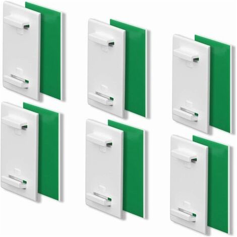 6 ensembles rideaux vert colle arrière crochet de fixation, plissé rideau accroche plaque rideau support sans clous (1/5)