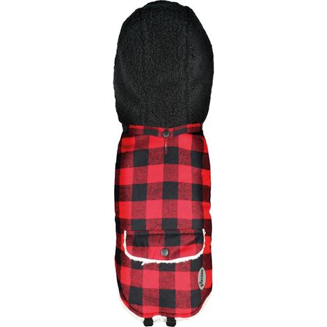 3XS: Cappottino con cappuccio e imbottitura effetto teddy modello Logan per cani