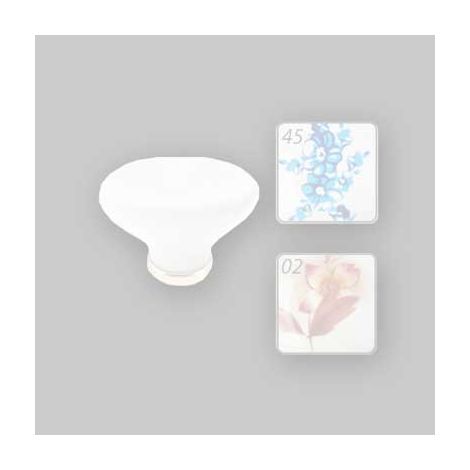 POMOLO PER MOBILI IN CERAMICA 'P02' 24x34 mm - Avorio decoro