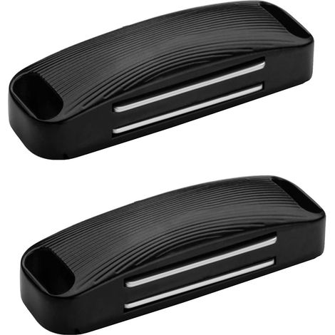 Loquet magnétique de porte robuste en acier inoxydable, aimant puissant pour la fermeture des portes de placards de cuisine, armoires et penderies, noir. (1/5)