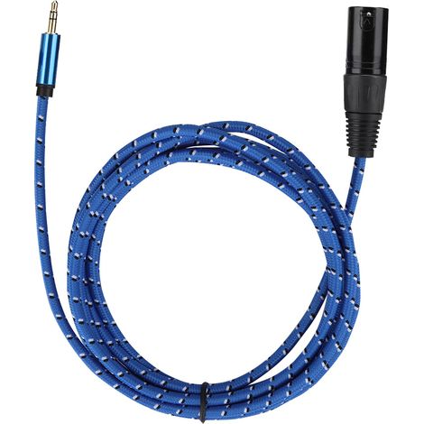 Câble Audio Adaptateur Jack 3.5mm Vers XLR Mâle 3 Mètres - Conducteur Cuivre Étamé - Pour Microphone Et Caméra (1/5)