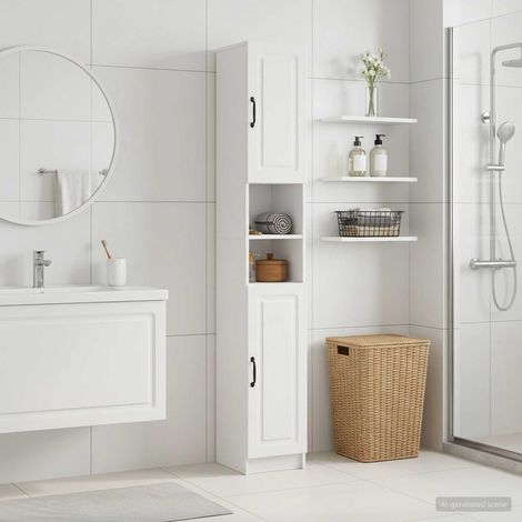 vidaXL Armario de Baño con Estante Abierto UTRECHT Blanco (1/5)