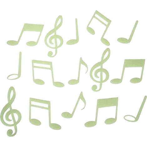 Stickers muraux lumineux en forme de notes de musique pour la décoration de la chambre d'enfant (1/5)