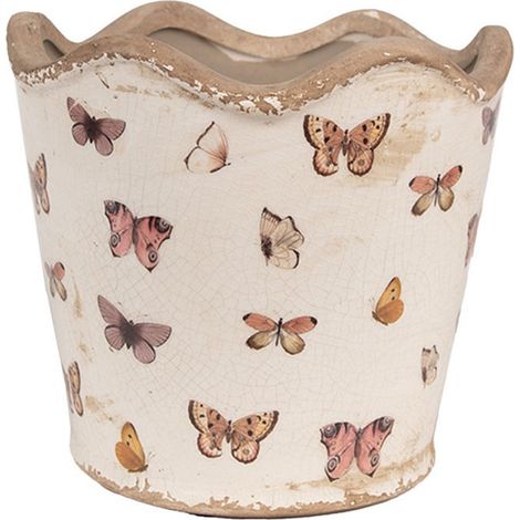 Pot de fleurs d'intérieur Beige 16x13cm (1/2)