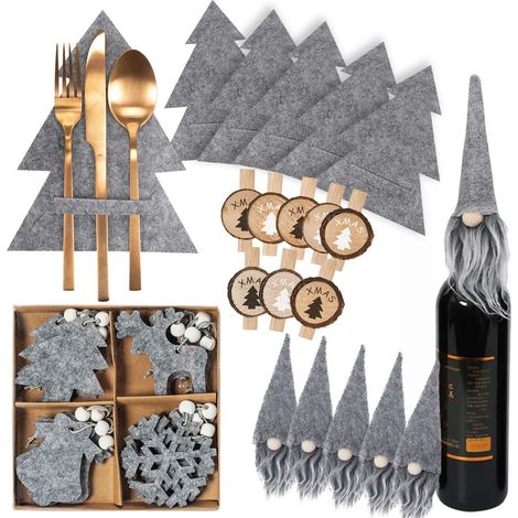 CHRISTMAS DECORATIONS FROST 42 PCS SILVER (1/5)