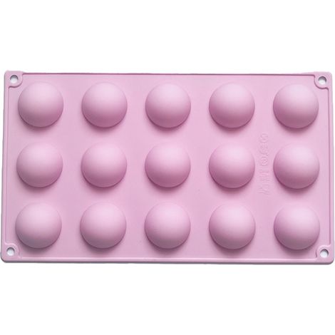 24 cavités Moule en silicone demi-sphère, 5 ml par cavité, pour bombes de chocolat, gelées et desserts (1/5)
