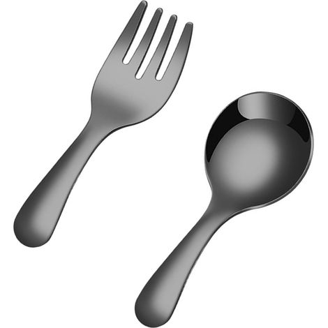 Ensemble de couverts multifonctionnels (cuillère et fourchette) 2 pièces, compact et portable, idéal pour le camping, la randonnée et la cuisine en plein air. (1/5)