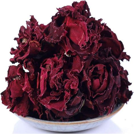 Rose séchée comestible, thé parfumé aux fleurs pour infusion, pâtisserie, artisanat, savon, résine, pot-pourri – Rose Crimson Glory, 113g/4oz, sachet de fleurs déshydratées. (1/5)