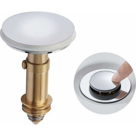 Pop-up-Ablaufgarnitur mit Klick-Klack-Mechanismus für Küchenspüle, Waschbecken, Badewanne, massives Messing, verchromt, 38 mm (1/5)