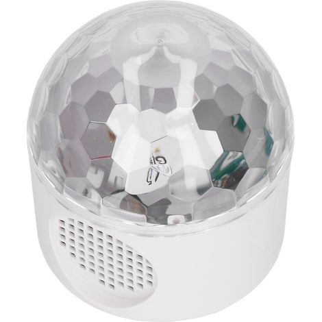 Boule lumineuse projecteur avec haut-parleur Bluetooth sans fil, enceinte d'ambiance nocturne USB blanc (1/5)