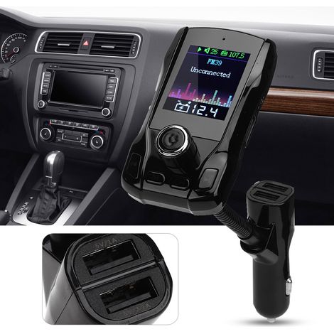 FM39 Kabelloser Bluetooth-Autosender mit MP3-Player, 1,8-Zoll-TFT-Bildschirm und 360°-Drehung (1/5)