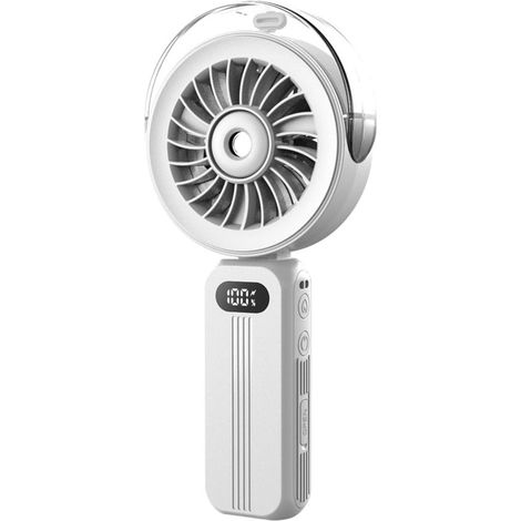 Ventilatore - Mini ventilatore - Ventilatore portatile - Ventilatore portatile con funzione spray - Batteria ricaricabile da 4000 mAh - Ventilatore potente con 4 velocità del vento regolabili - Raffre