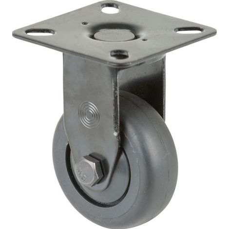 Roue à rouleau 75mm 75kg, bille en caoutchouc 60x60mm (1/2)