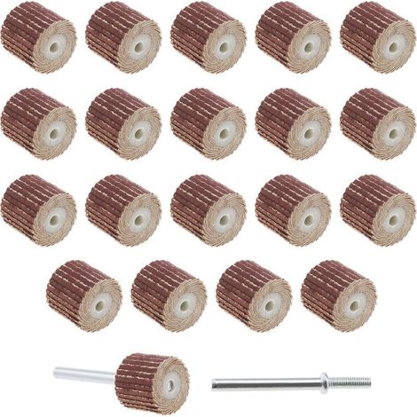 100 disques à meuler, grain 600, 12 mm, papier de verre lamellaire, de rechange pour outils rotatifs à mandrin. (1/5)