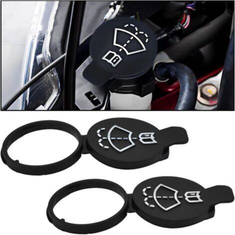 Lot de 2 bouchons de réservoir de lave-glace universels pour voiture, bouchons de réservoir de liquide lave-glace, pièces détachées automobiles (1/5)