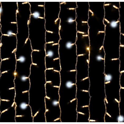 Tenda 400 luci a LED con lampi bianchi caldi per interni ed esterni