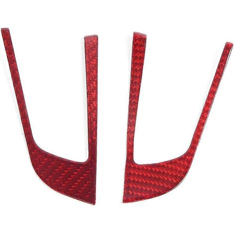 2 pièces de garniture intérieure de bouton de volant en fibre de carbone, compatible avec Alfa Romeo Giulia/Stelvio 1 (1/4)