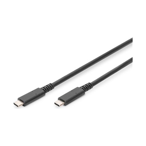 Digitus  Cable USB-C  Macho  USB-C de 24 pines  Macho  Negro  USB-C de 24 pines  0,8 m (1/2)