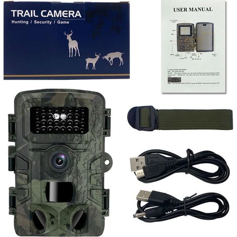Caméra Faune Sauvage Caméra De Prise Photo Et Vidéo Jour Nuit, 2.0 Pouces, Multifonction, Chasse en Plein Air, Observation des Animaux, Surveillance Maison, IP66 Surveillance Fiable Précise (1/5)