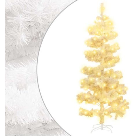 Albero di Natale a Spirale con Base e LED Bianco 180 cm PVC