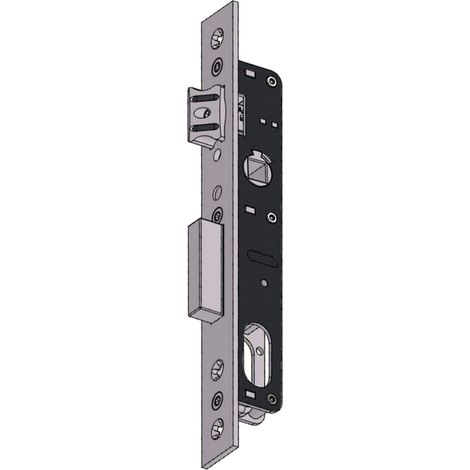 Serratura Montante Infilare 530 Omec B.q Inox F.mm 16 F.ovale M1 con Scr