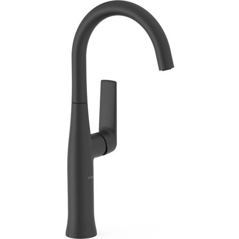 Mitigeur haut avec manette latérale pour lavabo Loft Noir mat - TRES 22264701NM