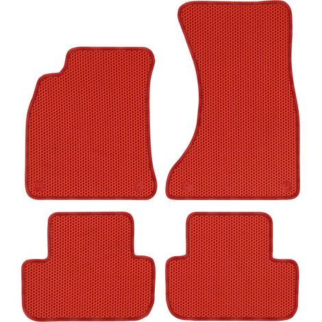 Alfombrillas exclusivas para Audi A4 B8 de 2007 a 2015 - color rojo panal de abeja EVA. (1/5)