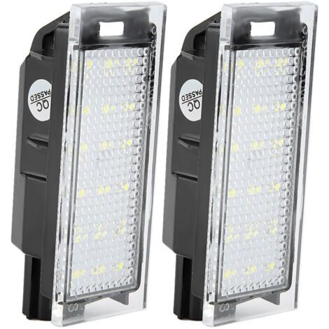 LED-Kennzeichenbeleuchtung, 2-teilige LED-Kennzeichenbeleuchtungsbirnen, superhelle, fehlerfreie CanBus-Rückleuchten für Clio, Espace, Laguna, Megane