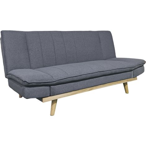 Canapé-lit XL , canapé convertible rembourré en Tissu gris - Longueur 189 x Largeur 89 x Hauteur 91 cm (1/5)