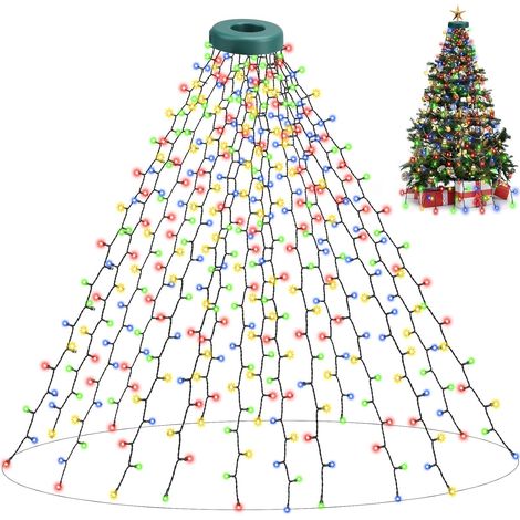Guirlande Lumineuse Sapin de Noël,Rideau Lumineux Sapin de Noel, 2M 400 LED,16 guirlandes chaîne lumineuse (1/5)