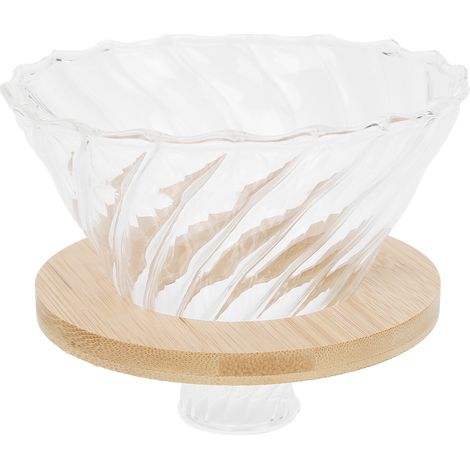 Filtre à café à infusion lente, tasse conique, accessoires pour cafetière avec base en bois, pour la maison ou le bureau (1/5)