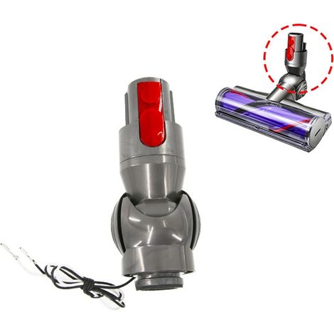 Conector de ángulo de cabezal de accionamiento directo para aspiradoras Dyson V8 V10, incluye piezas de reparación de ruedas. (1/4)