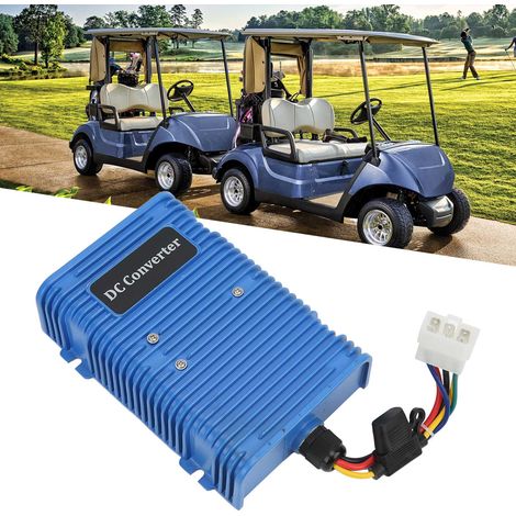 Universeller Gleichstromwandler für Golfwagen, 36V oder 48V auf 12V Spannungsreduzierer, 30A, 360W, mit dualem Netzteil. (1/5)