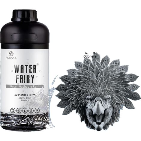 3D-Druckharz, wasserlöslich, hohe Präzision, Grau – 1000 g (1/2)