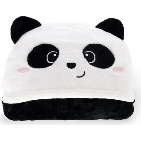 Legami - Coperta con Cappuccio Cosy Hugs Tema Panda, con Tasche Scaldamani e Cappuccio, Coperta in Poliestere, Chiusura a Bottone, 150 x 125 cm (1/4)