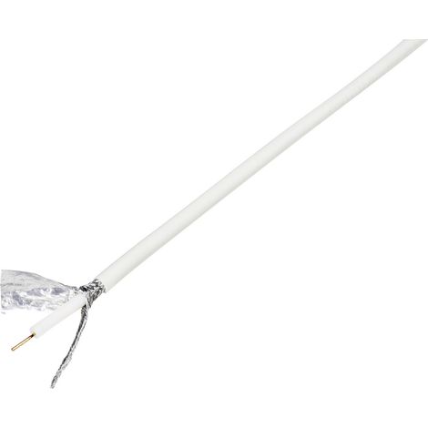 TRU COMPONENTS 1570973 Koaxialkabel Außen-Durchmesser: 6.60 mm RG6 /U 75 Ω 120 dB Weiß 10 m
