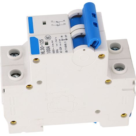 Interrupteur-sectionneur 2P HL30 125A 400V Disjoncteur isolant miniature domestique en PC coupe-circuit 100A (1/5)