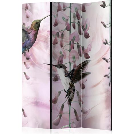 Paravent 3 Volets "Flying Hummingbirds Pink" 135x172cm (1/2)