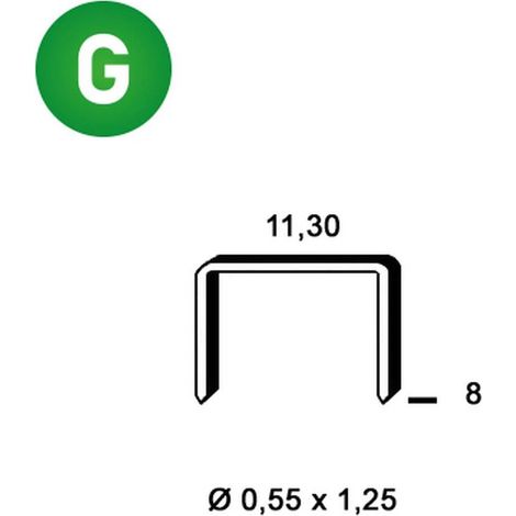 4 300 Agrafes Galvanisées Pb-08 - 11.3x8x0.55x1.25 mm - D-Work (1/5)